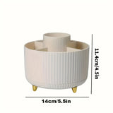 360° Rotating Makeup Organizer with Drawers – 4-in-1 Cosmetic Storage Holder for Skincare, Jewelry & Vanity Countertop
