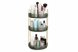 2/3-Tier Rotating Makeup Organizer – 360° Cosmetic & Skincare Storage Rack for Vanity, Bathroom & Countertop