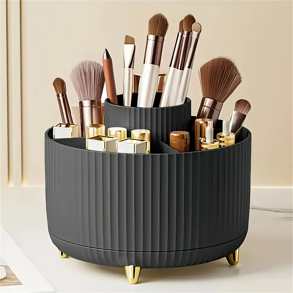 360 rotating makeup organizer with drawers