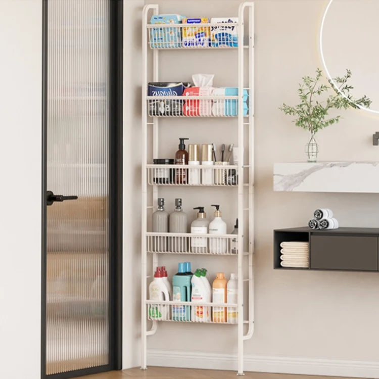 5 tier slim behind the door storage shelf