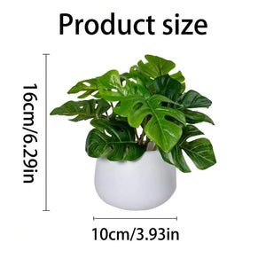 6 inch artificial monstera potted plant