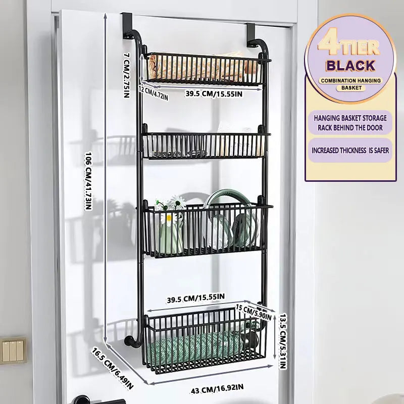 6 tier hanging pantry storage rack