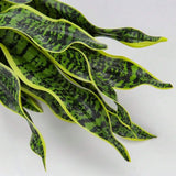 Artificial Snake Plant in White Pot – Faux Sansevieria Trifasciata Indoor Potted Plant for Home, Office, Bedroom & Modern Décor