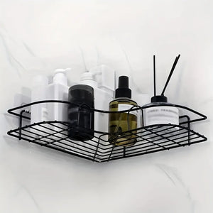 2-Pack Corner Shower Caddy Shelf – No-Drill Wall Mounted Stainless Steel Bathroom Organizer for Shampoo, Soap & Toiletries