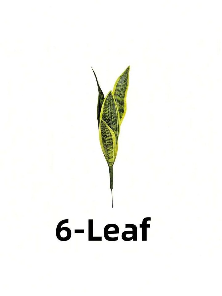 Artificial Snake Plant in White Pot – Faux Sansevieria Trifasciata Indoor Potted Plant for Home, Office, Bedroom & Modern Décor