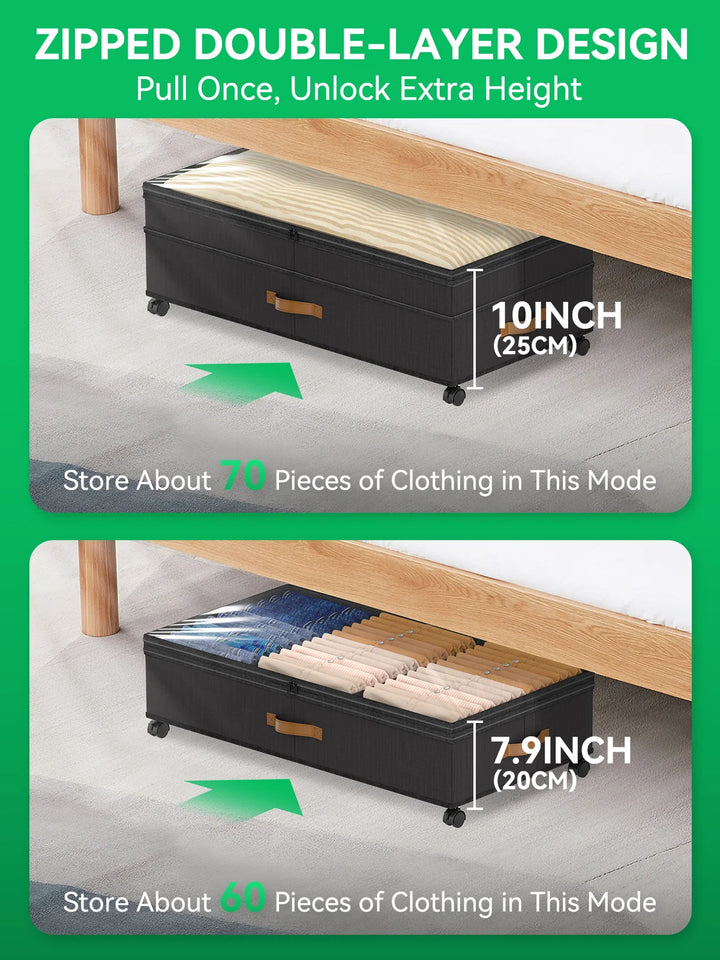 Oxford fabric storage bins for closet organization