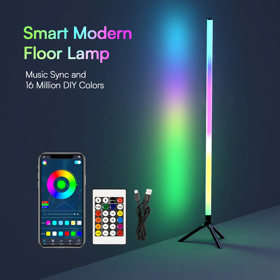 Scandinavian smart floor lighting