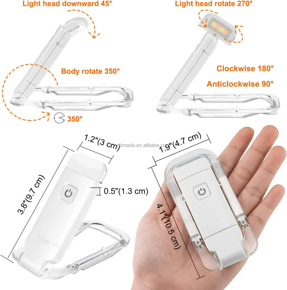 USB rechargeable reading lamp for bed