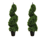 artificial boxwood spiral topiary tree