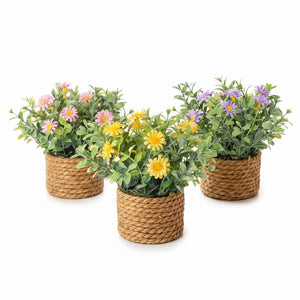 artificial daisy potted plant for home decor