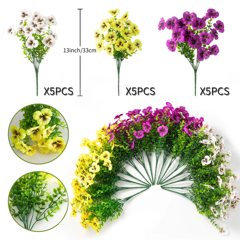artificial flowers for balcony planters