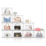 clear handbag storage box with magnetic door