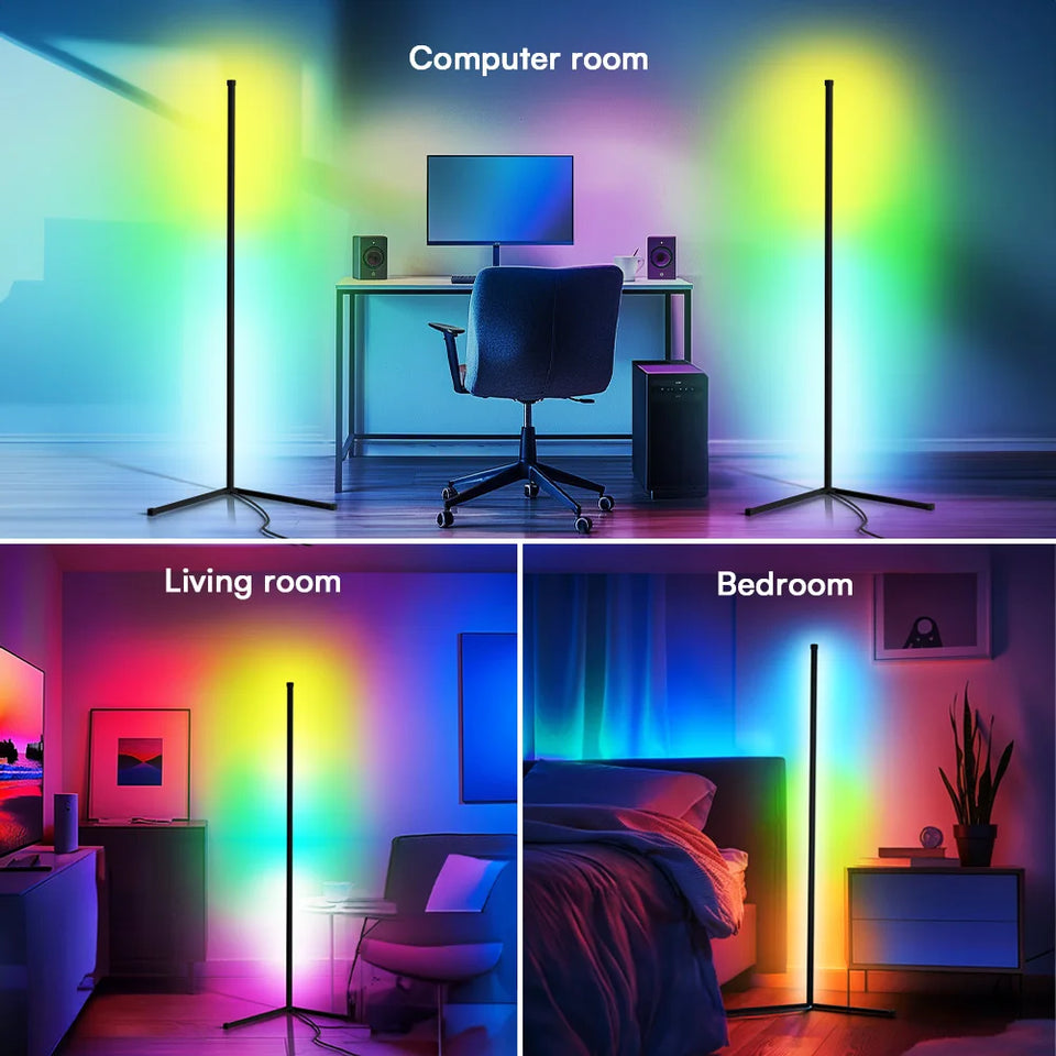 color changing corner floor lights for living room