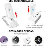 dimmable LED reading light with clip