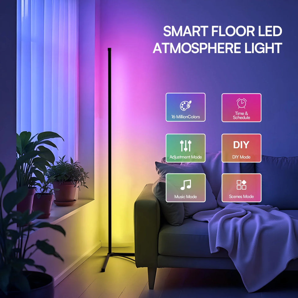 dimmable RGB LED corner lamp set