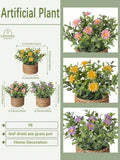fake daisy plant for bathroom decor