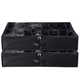 foldable under bed shoe organizer with clear lid