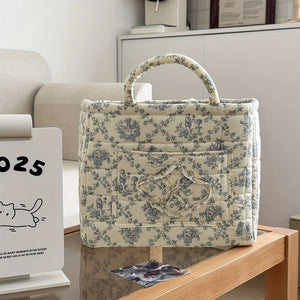 large fabric laundry basket with handles