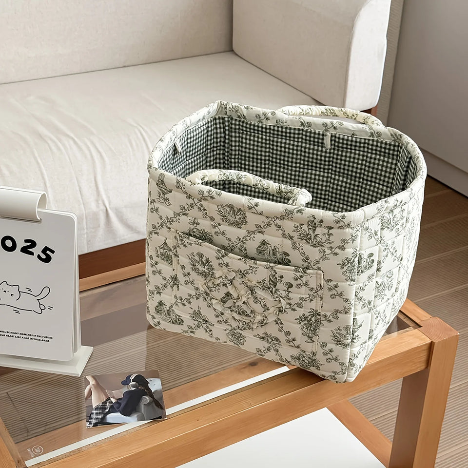 laundry storage basket with handles