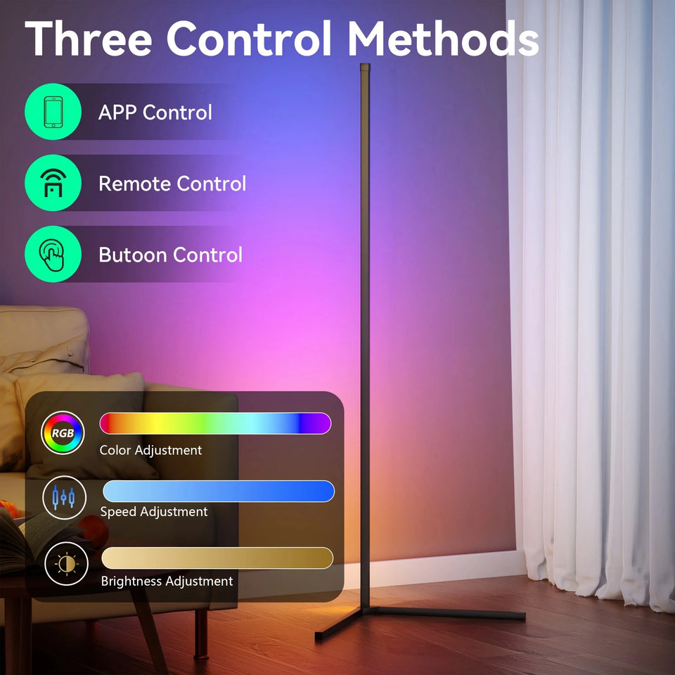 minimalist smart floor lamps for bedroom