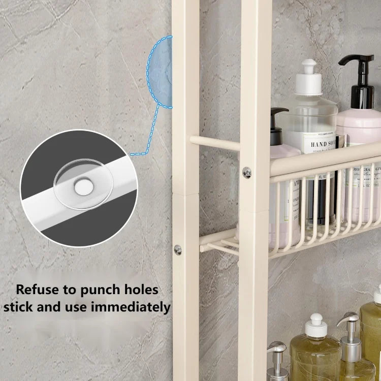 narrow bathroom storage shelf organizer