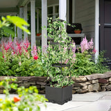 patio planter with trellis