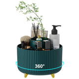 360° Rotating Makeup Organizer with Drawers – 4-in-1 Cosmetic Storage Holder for Skincare, Jewelry & Vanity Countertop