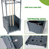 raised garden planter with trellis