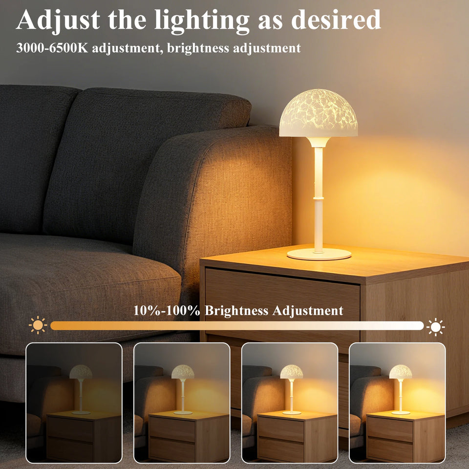 rechargeable ambient lighting for bedside table