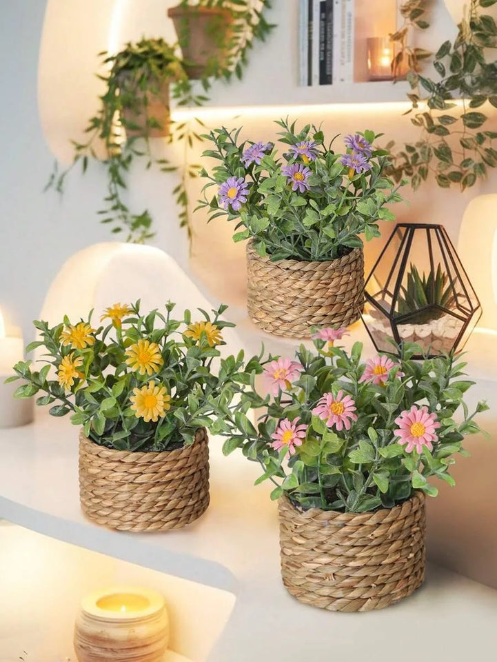 tabletop artificial flower pot
