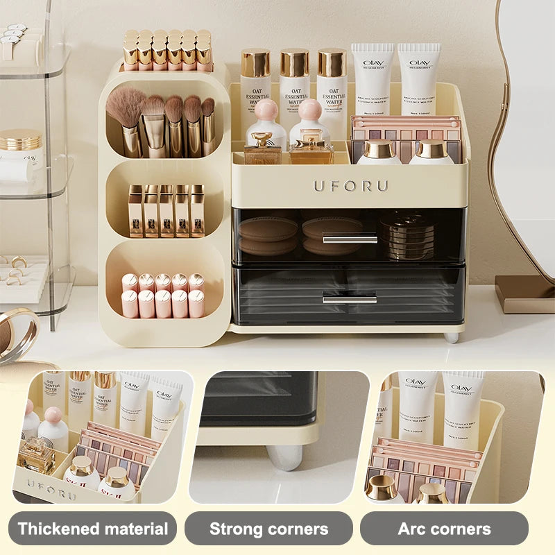 vanity organizer for skincare and jewelry